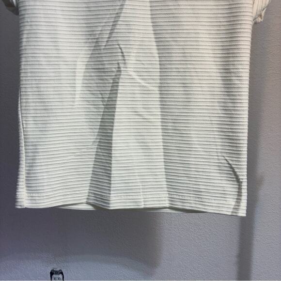 NWT Anthrolopogie 9-H15 Stcl Ivory Short Sleeve Mock Neck Shirt Size XS - Picture 13 of 13